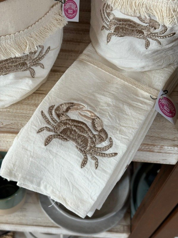 Producto - Servilletas bordadas cangrejo x6