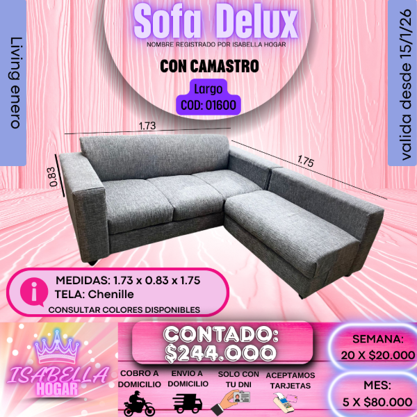Producto - SOFA DELUX CON CAMASTRO LARGO