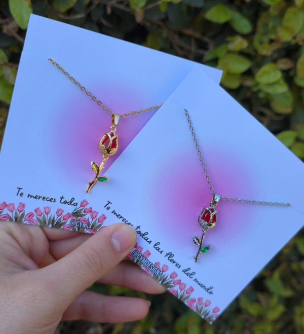 Producto - Collar tulipan rojo A.Q. - 0