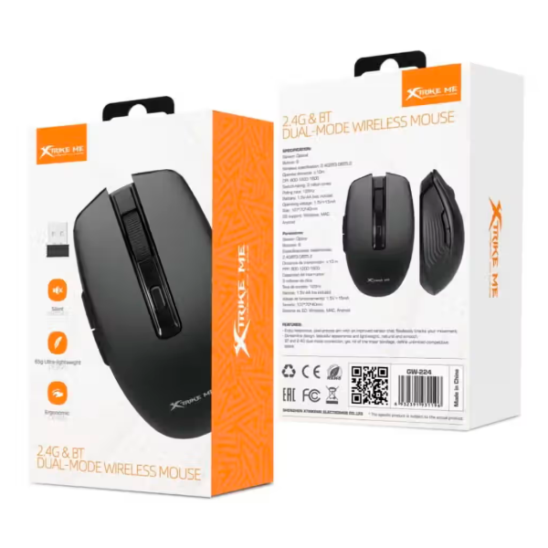 Producto - Mouse XTRIKE-ME GW-224 BK DUAL-MODE WIRELESS - 4