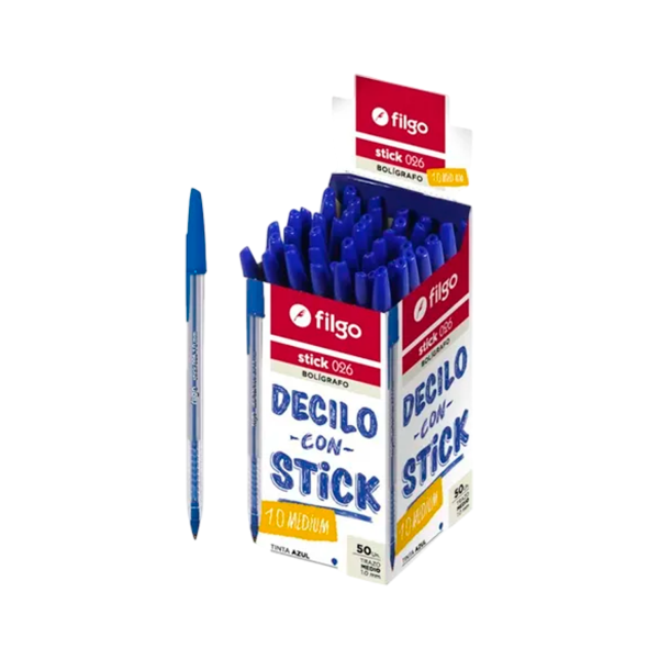 Producto - BOLIGRAFO FILGO 1MM STICK X 50 UNIDADES