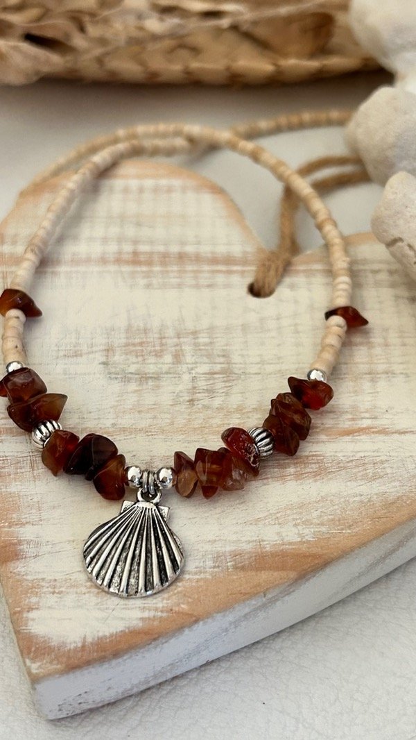 Producto - COLLAR OSTRA Y PIEDRAS