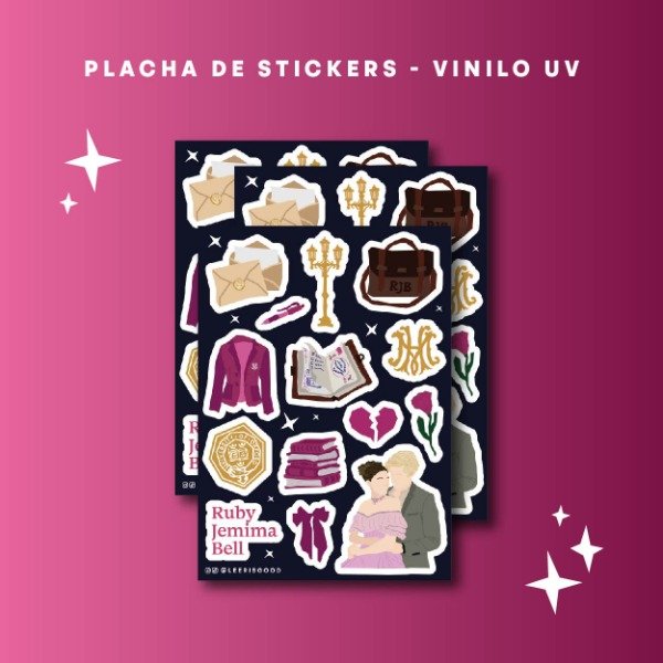 Producto - Planchita de Stickers VINILO UV - Maxton Hall - Ruby MOD2
