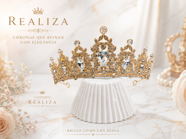 Producto - Tiara princesa dorado con stras