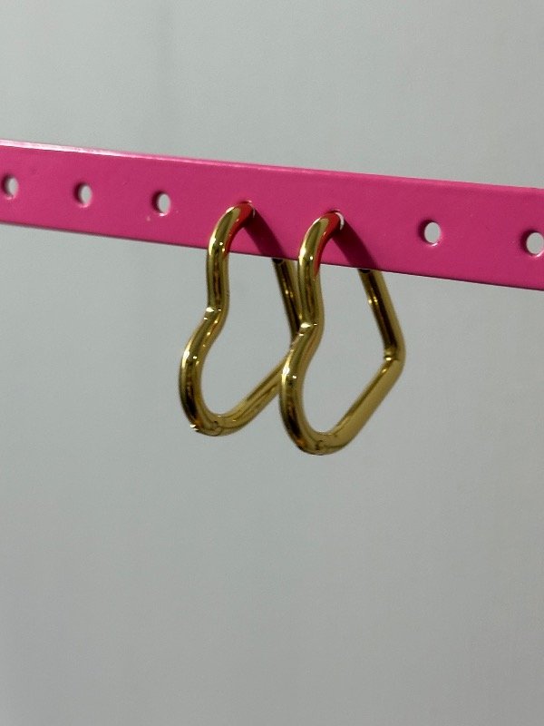 Producto - Aros Dorados Corazones Medianos