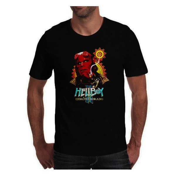 Remera hellboy ejercito dorado