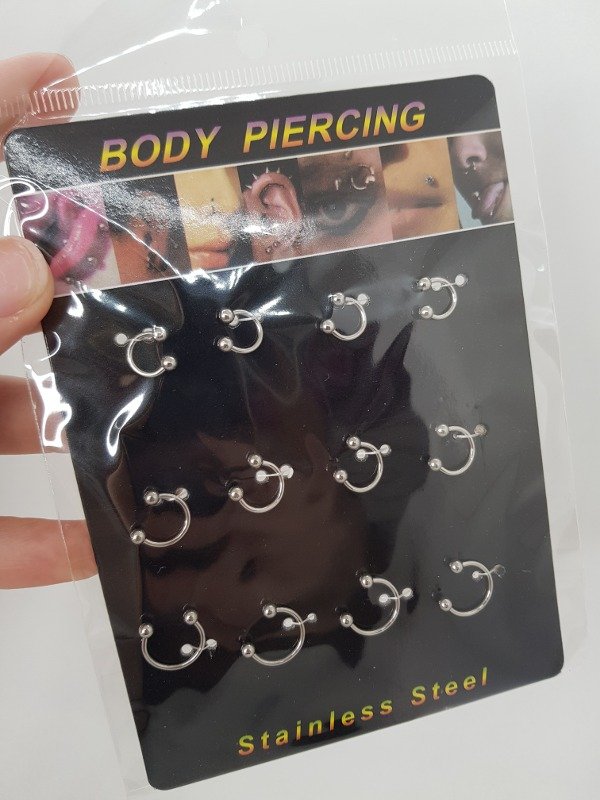 Producto - Piercing x12 barra argolla cejas