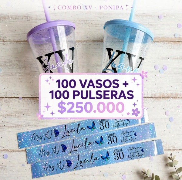 Producto - PROMO 100 VASOS + 100 PULSERAS - 0