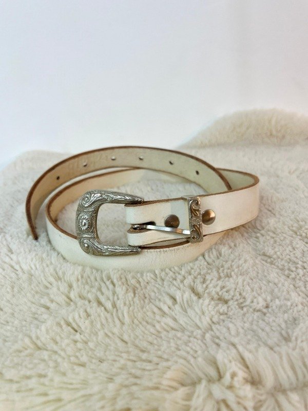 Producto - cinto dama blanco 82cm largo