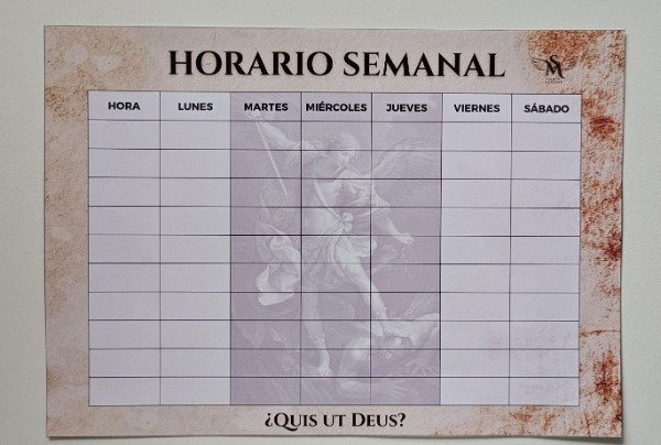Producto - Horario Semanal - San Miguel Arcángel