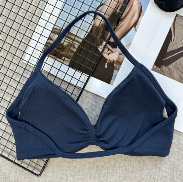 Producto - Top Deportivo con Fruncido Frontal Azul T.S-M - 1