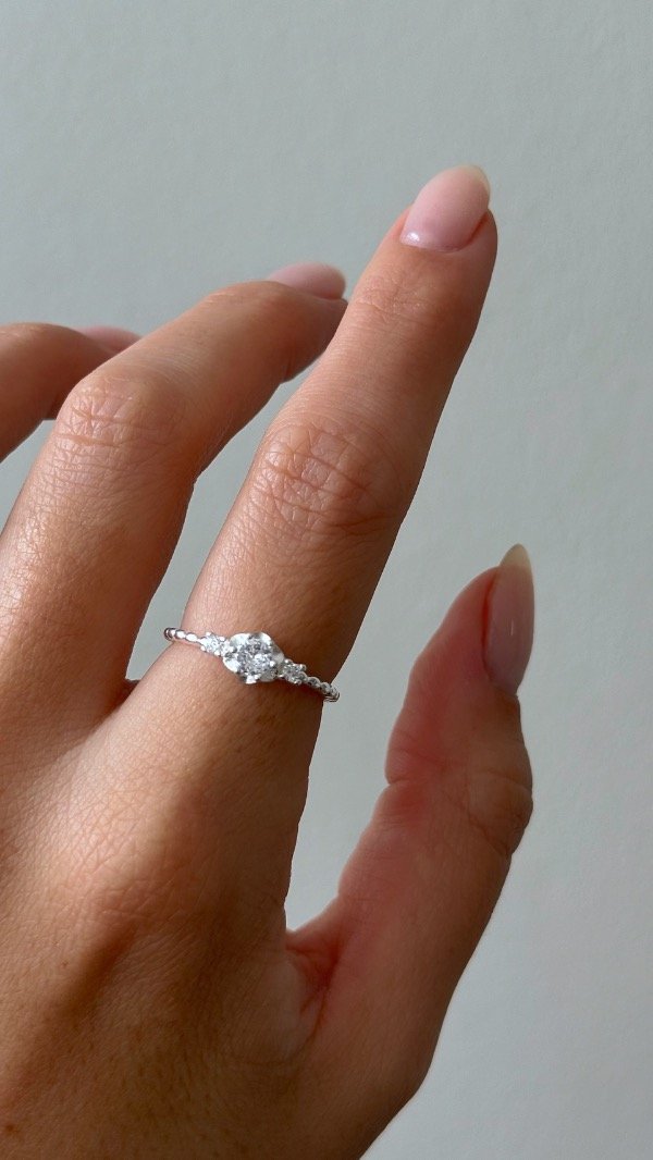 Producto - Anillo Miss cubic volad liso y punt P925 - 1