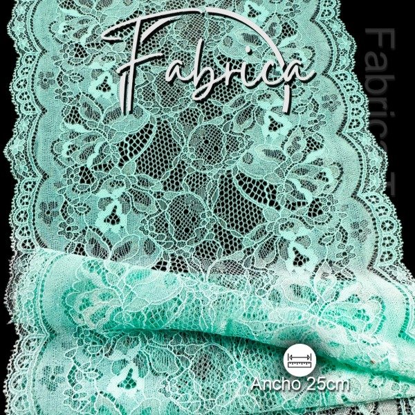 Producto - PS285 Puntilla Verde Agua. Medida: 25cm (por metro)