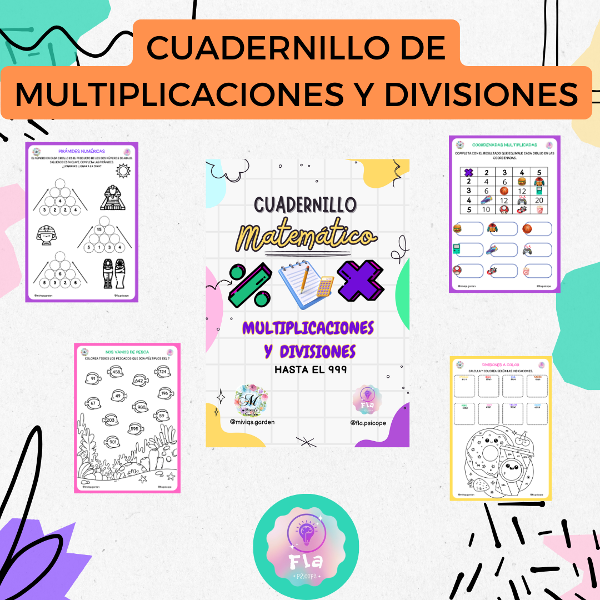 Producto - Cuadernillo de multiplicaciones y divisiones hasta el 999
