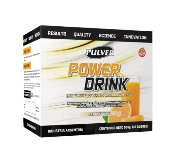 Producto - Pulver Power Drink 20 Sobres Sin Tacc Vitamina C + Creatina + Arginina + Taurina