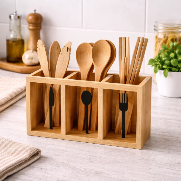 Producto - Organizador Porta Utensilios Madera