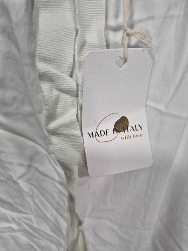 Producto - Babucha Moda Italiana Super Elastizada 44 al 48 - Blanca y Dorado con Strass - 1