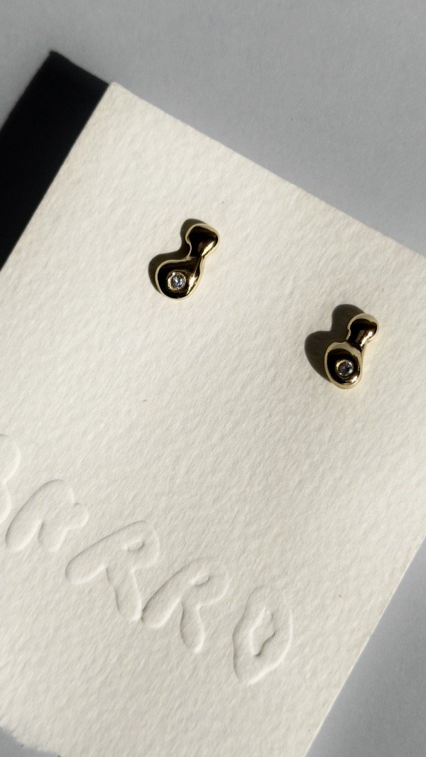 Producto - Aro bronce y piedra cubic - 2