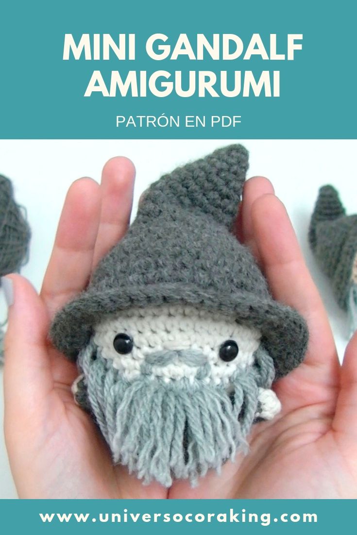 Mini Gandalf - Patrón en PDF - Universo Cora King