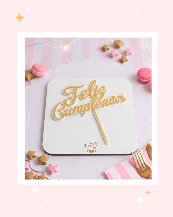 Producto - Combo Pastelería Creativa - Pack x 10 Base para Torta + Cake Topper Celebración - 1