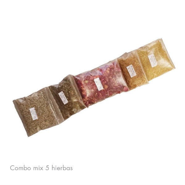 Producto - Combo mix 5 hierbas secas ideal sahumerios, velas, jabón.