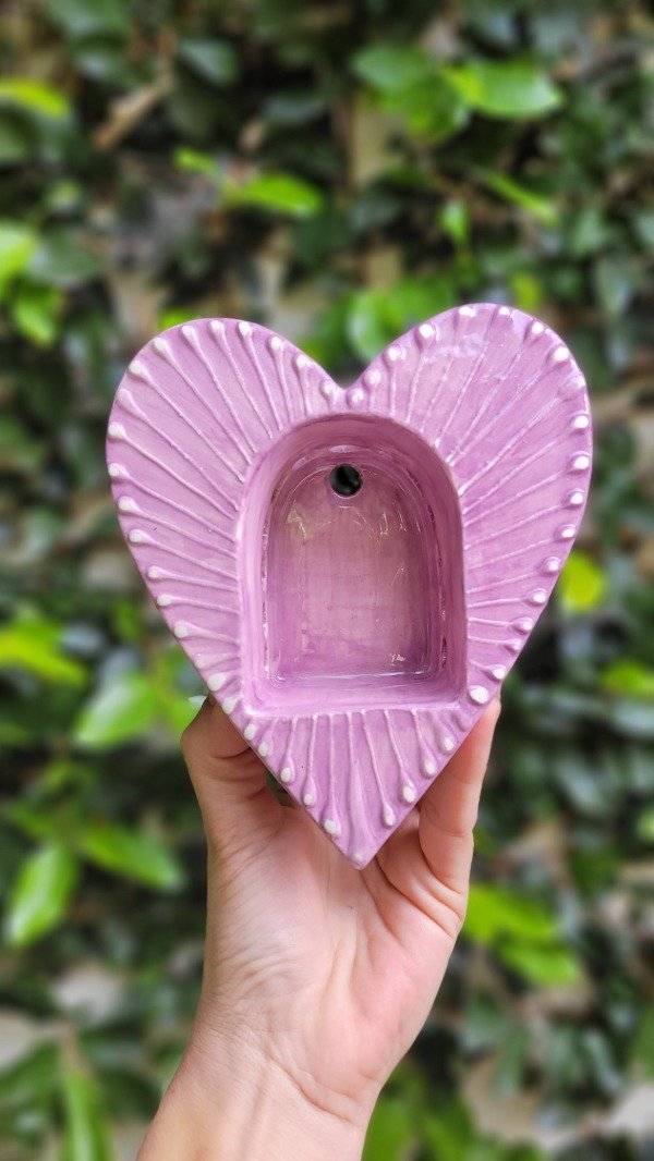 Producto - Luminaria linea Sitara. CORAZÓN lila - 0