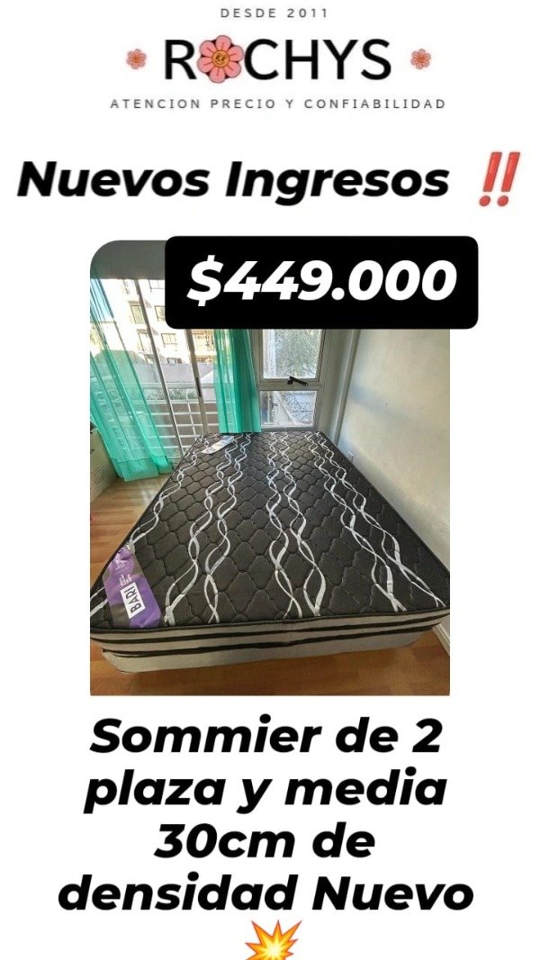 Producto - SOMMIER DOS PLAZA Y MEDIA NUEVOS