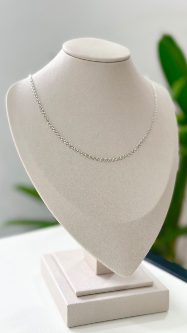 Producto - Choker corazones enlazados laminados en rodio