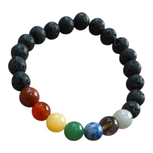 Producto - Pulsera 7 Chakras con Piedra Volcanica