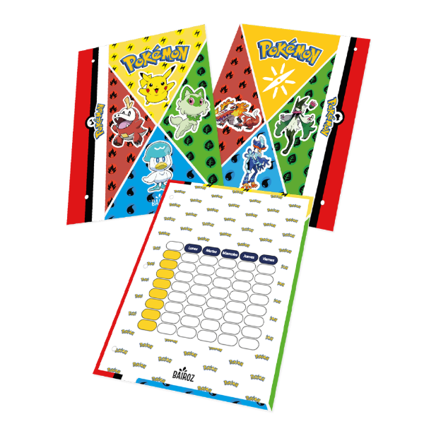 Producto - Carpeta Escolar N3 2 Tapas Con Organizador De Pokemon Paldea jgo 1