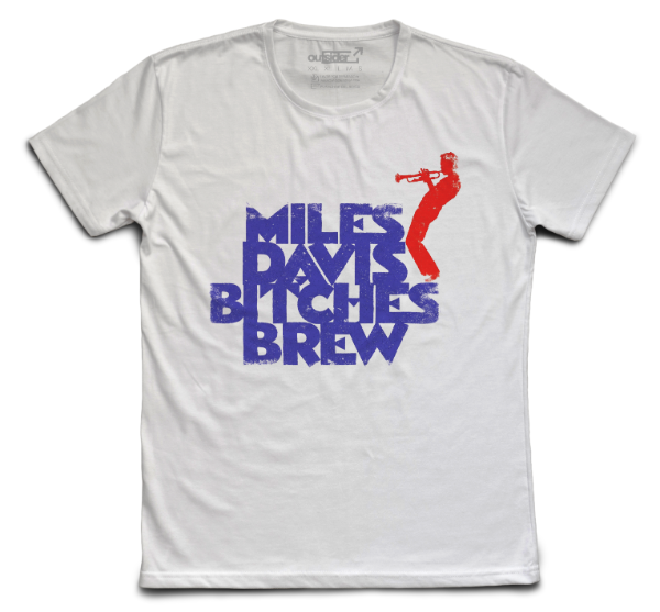 Producto - Remera Miles Davis - Bitches Brew #2 Efecto Gastado - Blanca - 0