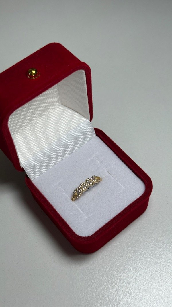 Producto - Anillo infinito con piedritas blancas - 2