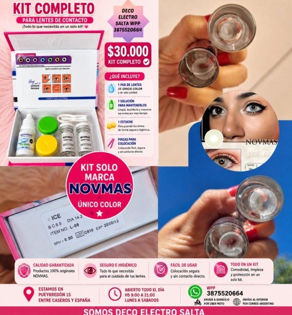 Producto - Kit Lentes de contacto  ICE NOVMAS