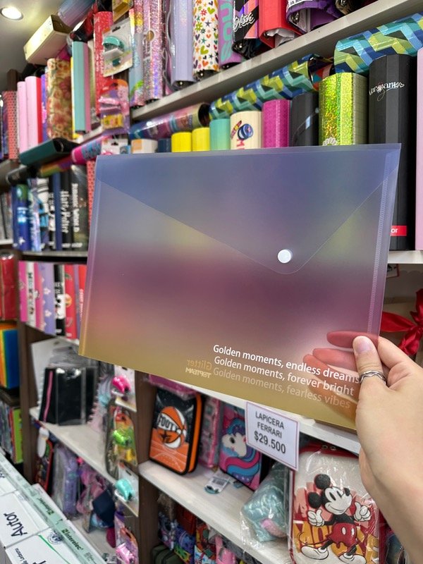 Producto - Sobre Boton A4 Glitter