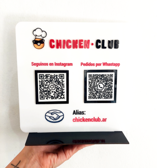 Producto - Placa Redes Sociales,  Qr, Lista Precios, alias de pago y más! - 3