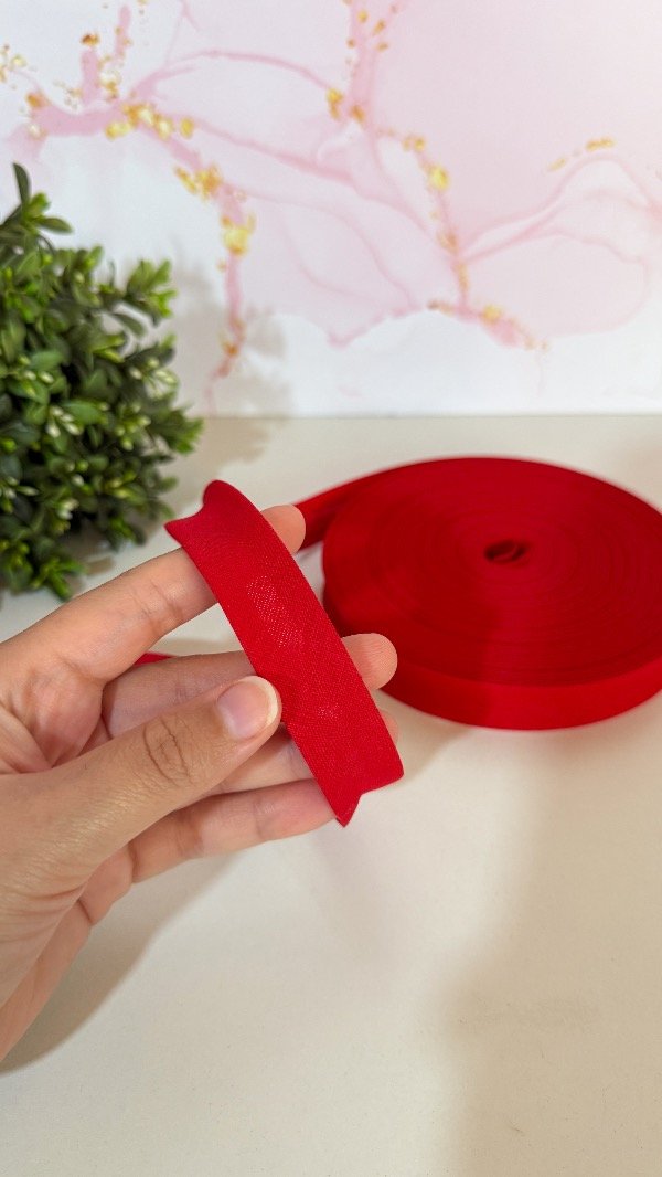 Producto - Cinta bies lisa roja - 3mts