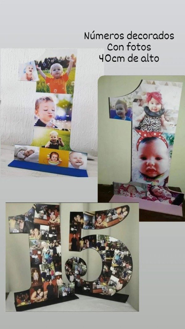Producto - Letra/número decorado con fotos - 2