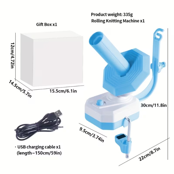 Producto - Ovillador Devanador Eléctrico de Lanas con Porta Madeja Edición Premium