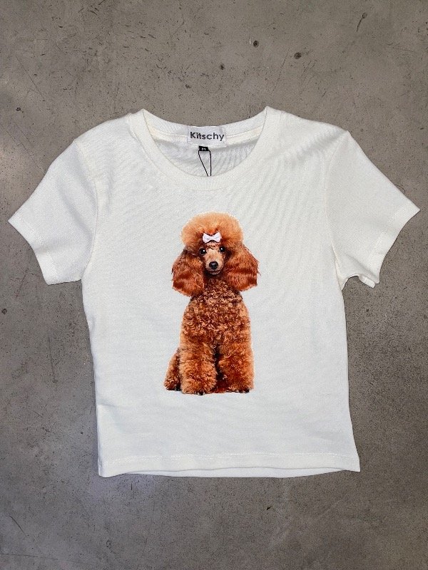 Producto - Baby tee caniche marrón