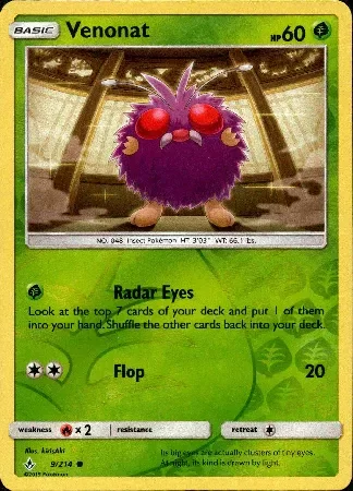 Producto - Venonat - 9/214 - Unbroken Bonds - Reverse Holo