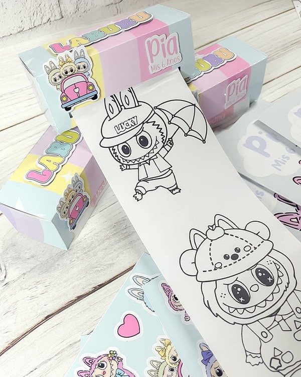 Producto - Cajita rollito para colorear personalizado