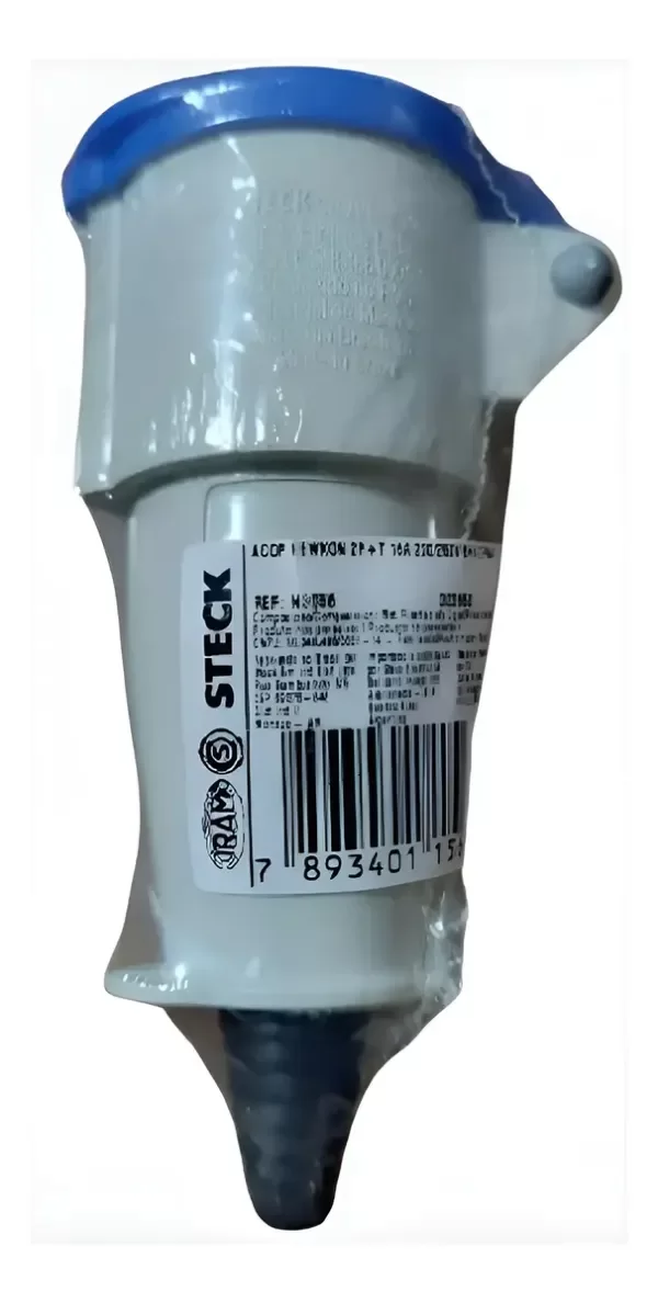 Producto - Ficha Industrial 2x16A + T Hembra 220V Azul Acople IP44