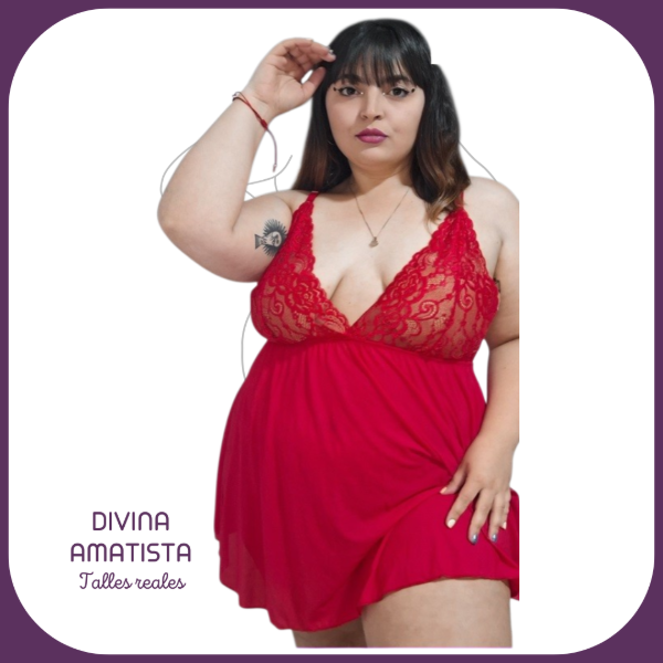 Producto - Baby doll microtul rojo