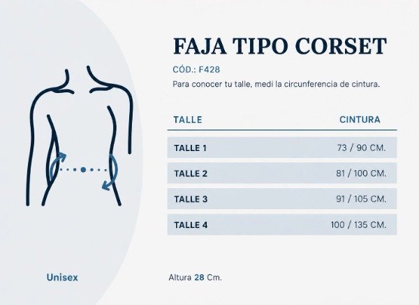 Producto - Faja tipo Corset 4 ballenas 28 CM - 3