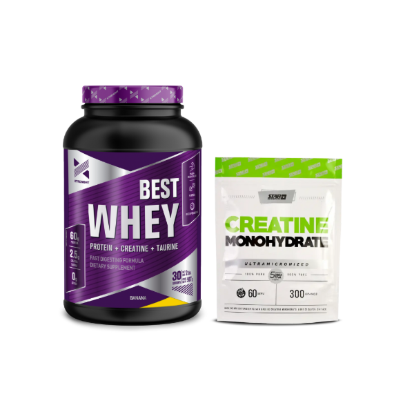 Producto - COMBO CREATINA STAR + PROTEINA XTRENGHT