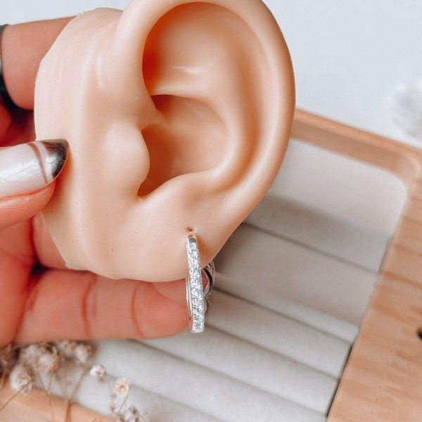 Producto - Aros Argolla Ambar Plata 925 - 0