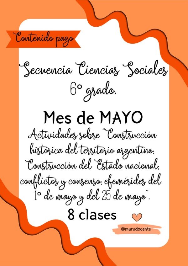Producto - SECUENCIA MAYO CS SOCIALES SEXTO