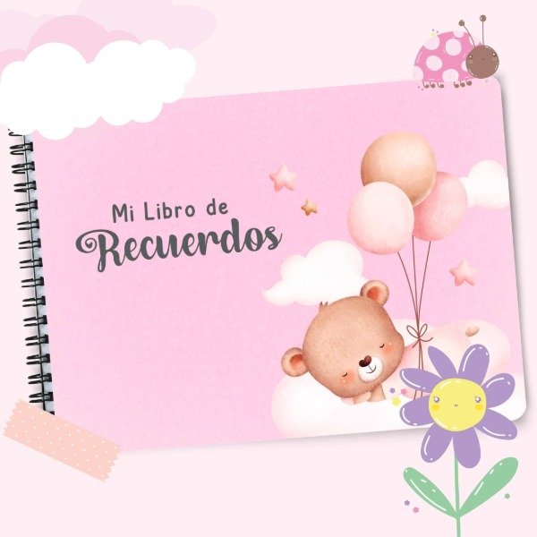 Producto - Álbum De Recuerdos Bebé Imprimible Ositos Nena
