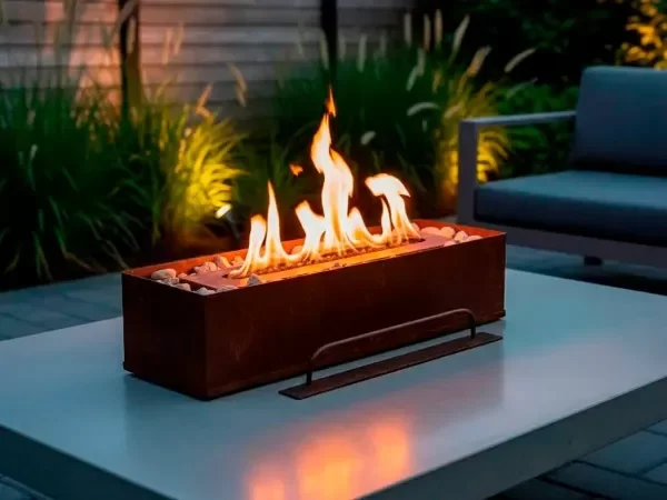 Producto - FOGONERO DE HIERRO OXIDO 50X15X10CM