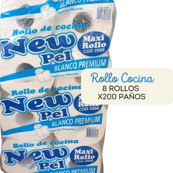Producto - ROLLOS COCINA 8X 200PAÑOS